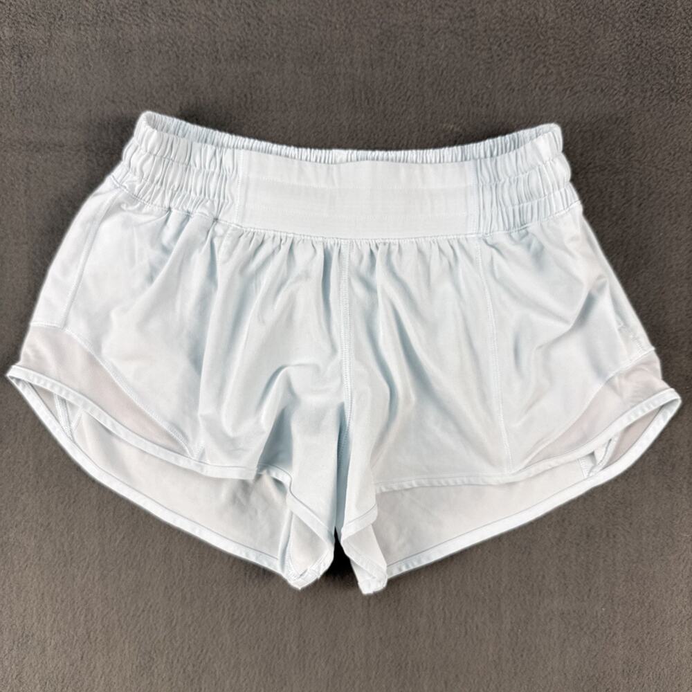 Lululemon Women's Size 4 Hotty Hot Shorts Low Rise Lined 2.5" Sky Blue